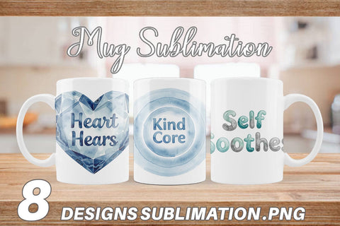 Mug Wrap Watercolor Crystalline Mindset Quotes Sublimation artnoy 