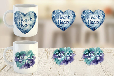 Mug Wrap Watercolor Crystalline Mindset Quotes Sublimation artnoy 