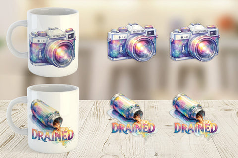 Mug Wrap Watercolor Cynical Travel And Hiking Art Sublimation artnoy 
