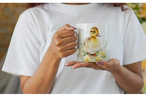 Mug Wrap Watercolor Easter Duck Sublimation artnoy 