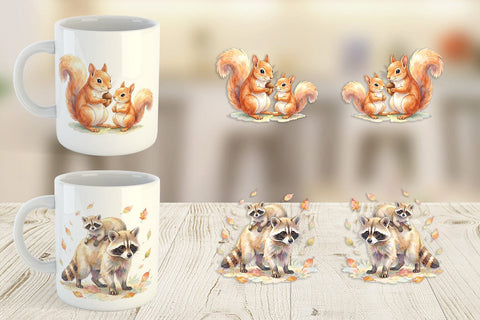 Mug Wrap Watercolor Forest Motherhood Love Sublimation artnoy 