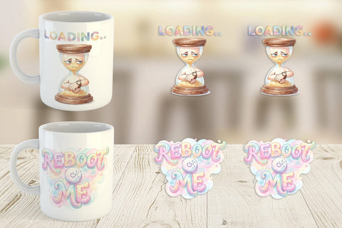 Mug Wrap Watercolor Funny 90s Tech Quotes Sublimation artnoy 