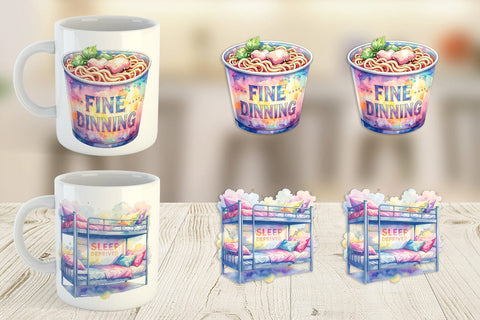 Mug Wrap Watercolor Funny Broke Traveler Quotes Sublimation artnoy 