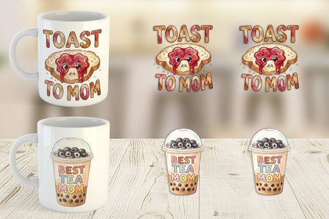 Mug Wrap Watercolor Funny Foodie Mom Puns Art Quotes Sublimation artnoy 