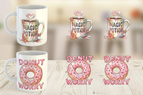 Mug Wrap Watercolor Funny Foodie Mom Puns Art Quotes Sublimation artnoy 