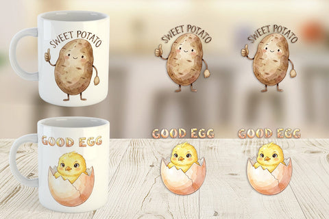 Mug Wrap Watercolor Funny Foodie Mom Puns Art Sublimation artnoy 