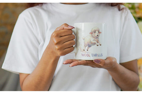 Mug Wrap Watercolor Funny Goofy Goat & Sheep Quotes Sublimation artnoy 