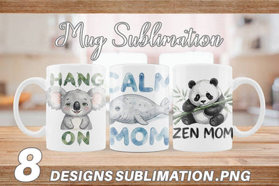 Mug Wrap Watercolor Funny Lazy Mom Life Quotes Sublimation artnoy 