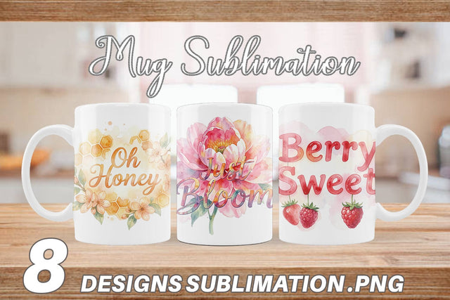 Mug Wrap Watercolor Funny Punny Garden Quotes Sublimation artnoy 