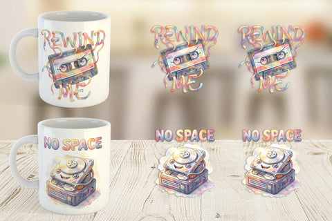 Mug Wrap Watercolor Funny Retro Storage Quotes Sublimation artnoy 