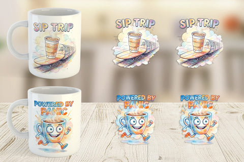 Mug Wrap Watercolor Funny Sarcastic Coffee Art Sublimation artnoy 