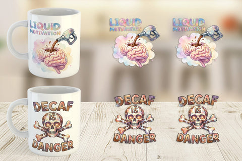 Mug Wrap Watercolor Funny Sarcastic Coffee Art Sublimation artnoy 