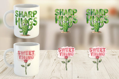 Mug Wrap Watercolor Funny Wonky Floral Mom Art Quotes Sublimation artnoy 