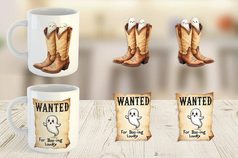 Mug Wrap Watercolor Ghostly Wild West Sublimation artnoy 