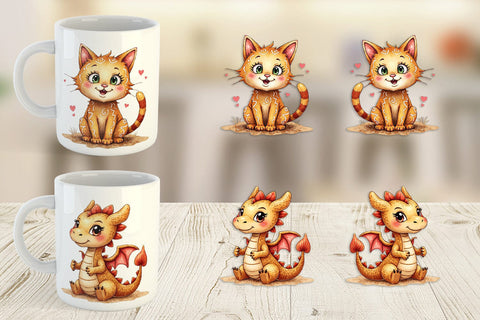 Mug Wrap Watercolor Gingerbread Friends Sublimation artnoy 