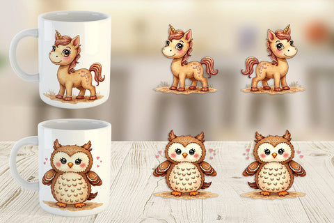 Mug Wrap Watercolor Gingerbread Friends Sublimation artnoy 