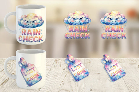 Mug Wrap Watercolor Grumpy Sky Travel Quotes Sublimation artnoy 