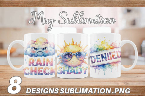 Mug Wrap Watercolor Grumpy Sky Travel Quotes Sublimation artnoy 