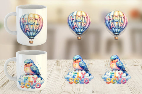 Mug Wrap Watercolor Grumpy Sky Travel Quotes Sublimation artnoy 