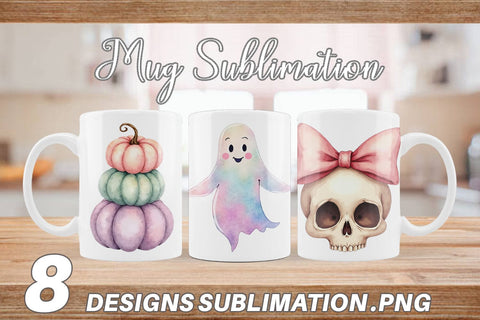 Mug Wrap Watercolor Pastel Goth Cuties Sublimation artnoy 