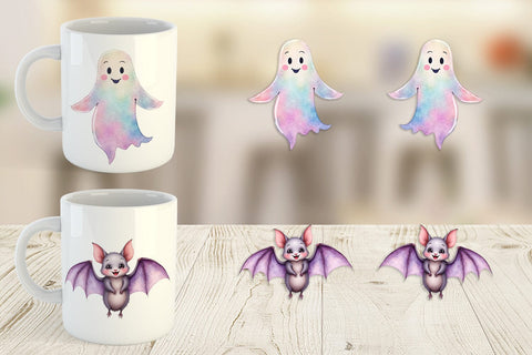 Mug Wrap Watercolor Pastel Goth Cuties Sublimation artnoy 
