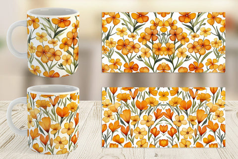 Mug Wrap Watercolor Phlox Petals Sublimation artnoy 