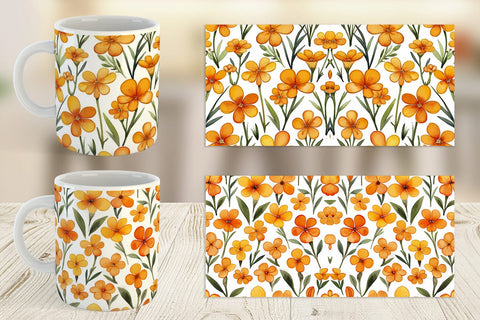 Mug Wrap Watercolor Phlox Petals Sublimation artnoy 