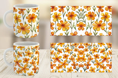 Mug Wrap Watercolor Phlox Petals Sublimation artnoy 