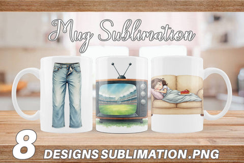 Mug Wrap Watercolor Post Feast Coma Sublimation artnoy 