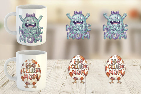 Mug Wrap Watercolor Quirky Ugly Cute Momster Art Quotes Sublimation artnoy 