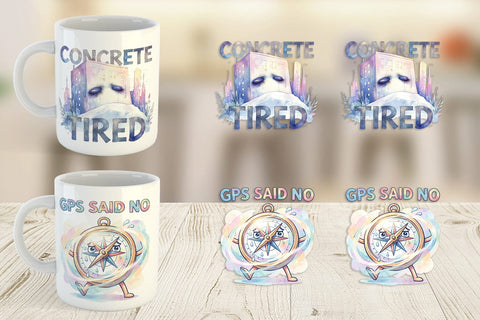 Mug Wrap Watercolor Reluctant Explorer Quotes Sublimation artnoy 