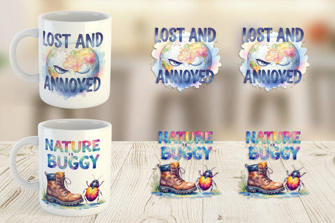 Mug Wrap Watercolor Reluctant Explorer Quotes Sublimation artnoy 