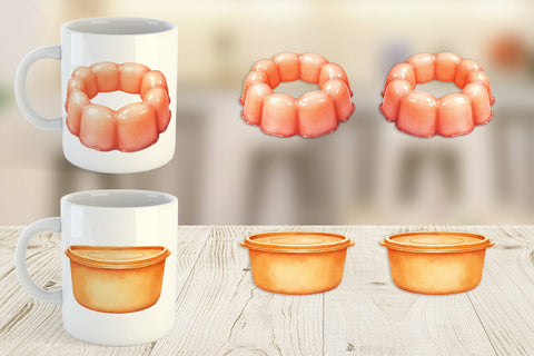 Mug Wrap Watercolor Retro Thanksgiving Prep Sublimation artnoy 