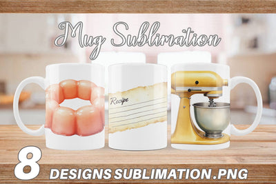 Mug Wrap Watercolor Retro Thanksgiving Prep Sublimation artnoy 
