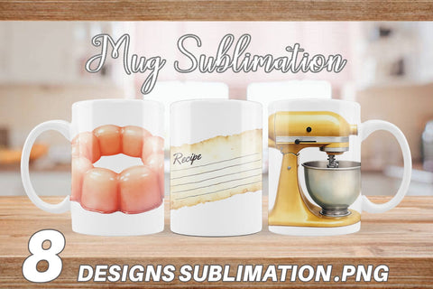 Mug Wrap Watercolor Retro Thanksgiving Prep Sublimation artnoy 
