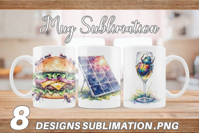 Mug Wrap Watercolor Sarcastic Glamping Fails Sublimation artnoy 