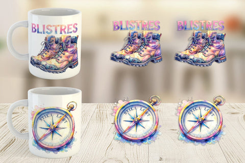 Mug Wrap Watercolor Sarcastic Wanderlust Quotes Sublimation artnoy 