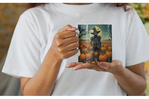 Mug Wrap Watercolor Scarecrow Sublimation artnoy 