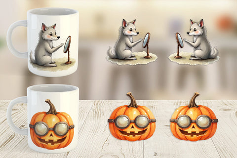 Mug Wrap Watercolor Spooky Self Care Sublimation artnoy 