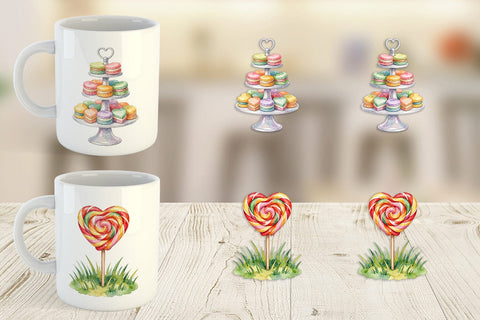 Mug Wrap Watercolor Sweet Easter Heart Treats Sublimation artnoy 