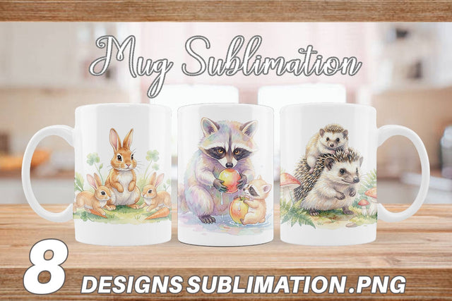 Mug Wrap Watercolor Sweet Forest Motherhood Sublimation artnoy 