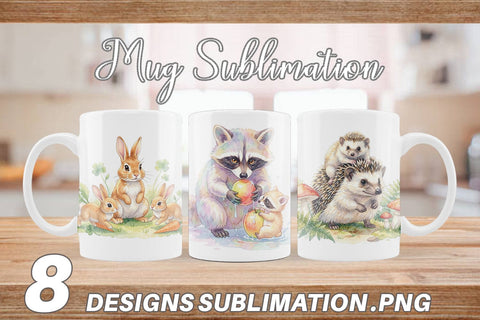 Mug Wrap Watercolor Sweet Forest Motherhood Sublimation artnoy 
