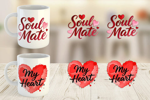 Mug Wrap Watercolor Sweetheart Quotes Sublimation artnoy 
