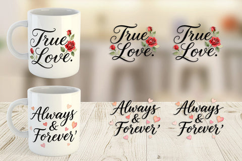 Mug Wrap Watercolor Sweetheart Quotes Sublimation artnoy 