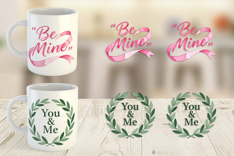 Mug Wrap Watercolor Sweetheart Quotes Sublimation artnoy 