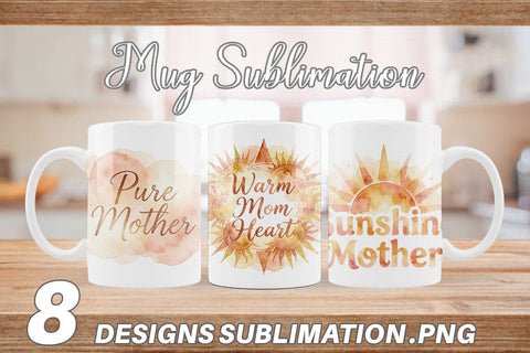 Mug Wrap Watercolor Terracotta Boho Abstract Mom Quotes Sublimation artnoy 