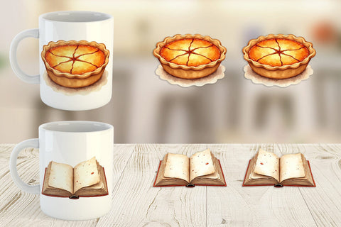 Mug Wrap Watercolor Thanksgiving Kitchen Chaos Sublimation artnoy 