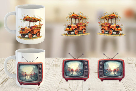 Mug Wrap Watercolor Thanksgiving Parade Sublimation artnoy 