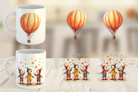 Mug Wrap Watercolor Thanksgiving Parade Sublimation artnoy 