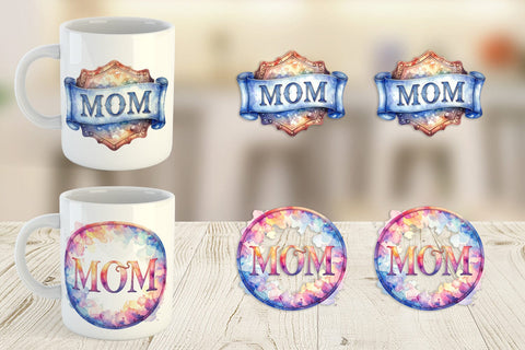 Mug Wrap Watercolor Western Mom Sublimation artnoy 